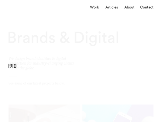 1910 Design & Communication web design