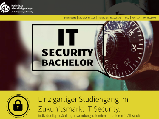Alb-Sig University – IT-Security web design