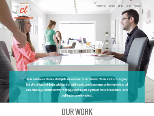 Cinnamon Toast web design