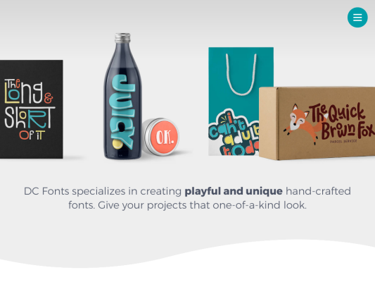 DC Fonts web design