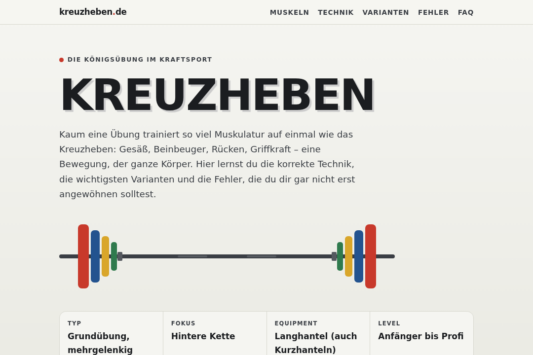 Kreuzheben.de web design