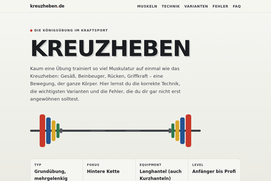 Kreuzheben.de web design