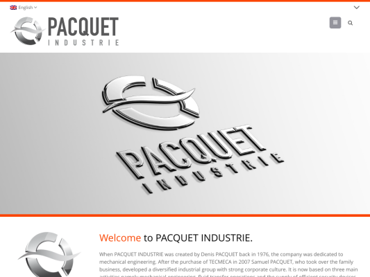 PACQUET INDUSTRIE web design