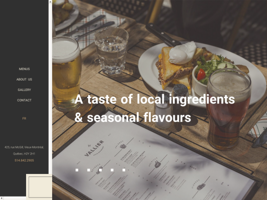 Vallier Bistro web design